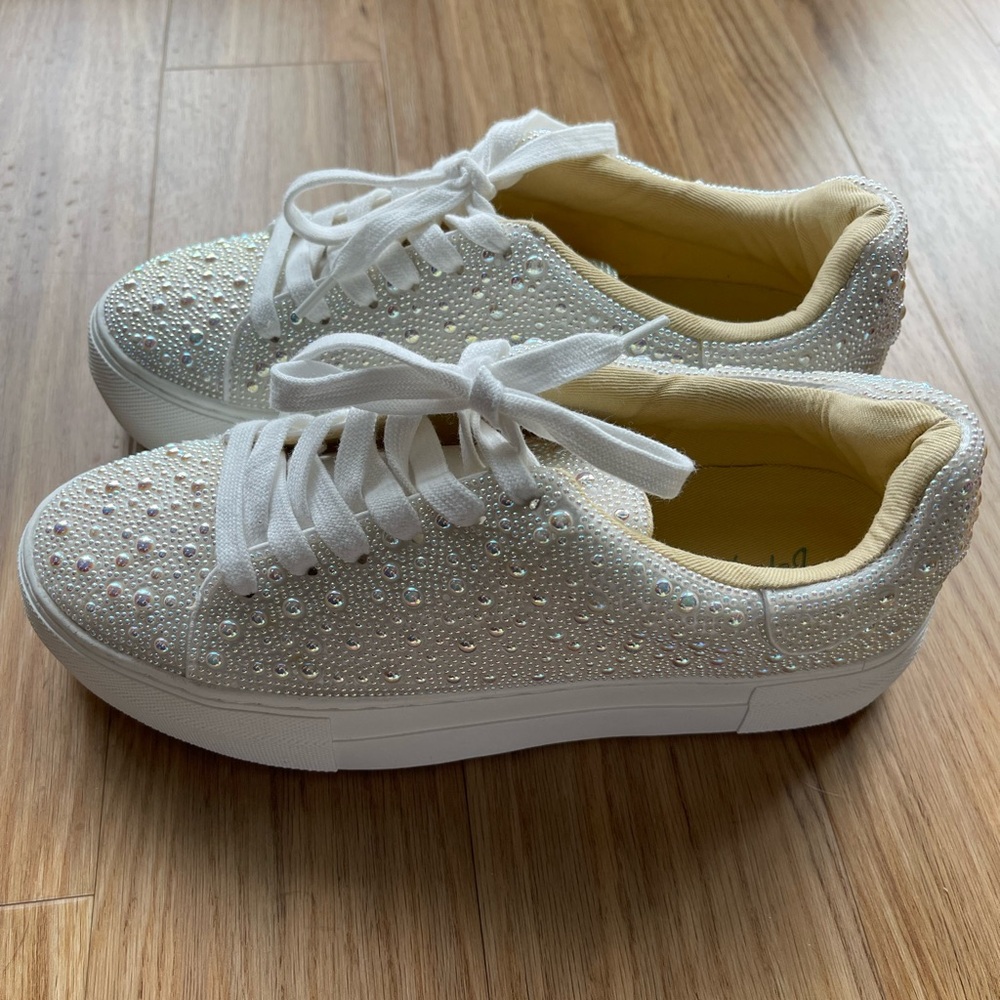 Betsey Johnson Suton Highwall Bling Platform Sneaker